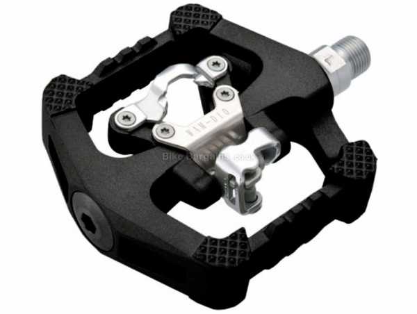 Wellgo WAM D10 Pedals 9/16", Clipless Platform Pedals, weighs 516g, made from Magnesium & Steel, Black, Silver