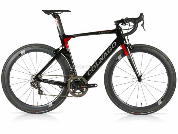 Colnago Concept Record EPS Aero Road Bike 52cm, Black, Red, Carbon Frame, Record 22 Speed Groupset, 700c Wheels, Caliper Brakes