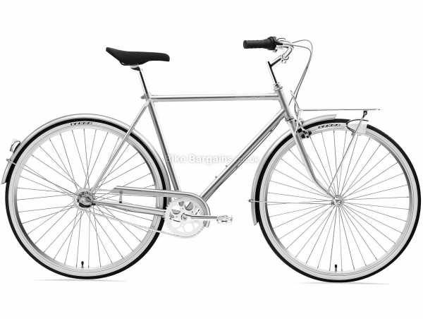 Creme Caferacer Man Uno Urban City Bike 2021 S,M, Silver, Steel Frame, 3 Speed Drivetrain, 700c Wheels, Caliper Brakes, 14.8kg