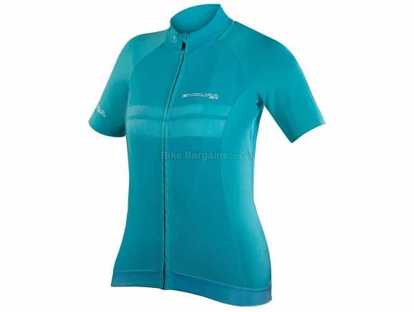 Endura Ladies Pro SL Short Sleeve Jersey M, Turquoise, Short Sleeve, Zip fastening, 3 rear pockets