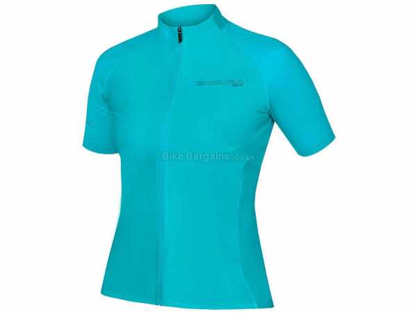 Endura Pro SL II Ladies Short Sleeve Jersey L, Blue, Short Sleeve, Zip fastening, 3 rear pockets