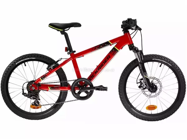 B'Twin Rockrider ST 900 Kids Alloy 20" Mountain Bike One Size, Red, Black, Alloy Frame, 6 Speed, Disc Brakes, Single Chainring, 11.7kg, 20" Wheels