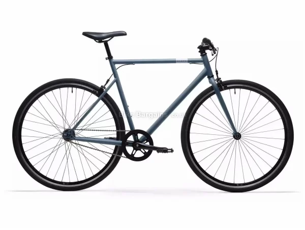 B'Twin Elops 500 Single Speed Steel City Bike M,L,XL, Blue, Orange, Steel Frame, 1 Speed, 700c Wheels, Single Chainring, Caliper Brakes