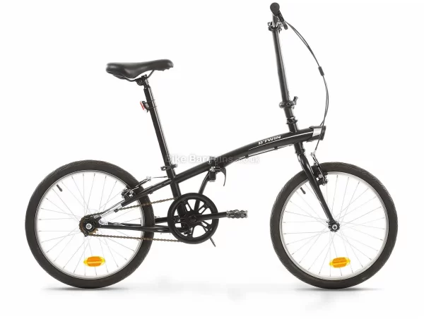 B'Twin Tilt 100 Steel Folding City Bike M, Grey, Steel Frame, 1 Speed, 20" Wheels, Single Chainring, Caliper Brakes