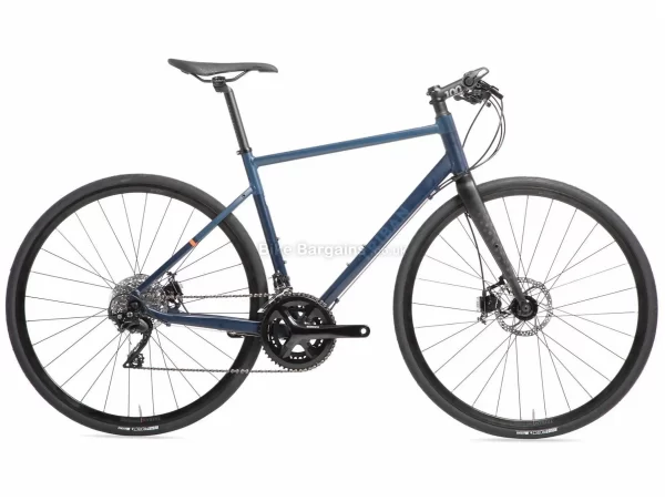 B'twin Triban RC 520 105 Flat Bar Disc Alloy Road Bike L, Blue, Black, Alloy Frame, 700c Wheels, 10.4kg, 22 Speed, Disc Brakes, Double Chainring