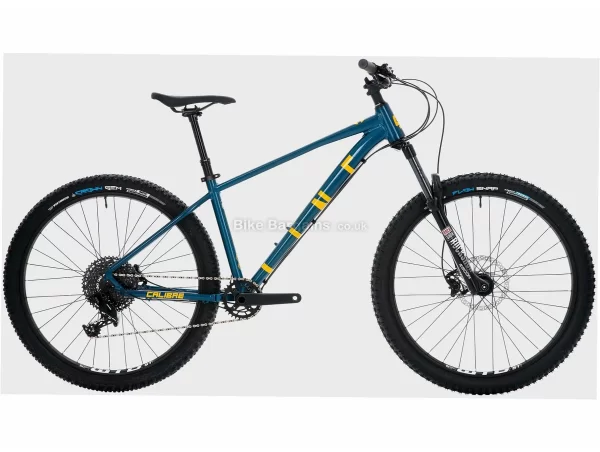 Calibre Line 10 Alloy Hardtail Mountain Bike L, Turquoise, Yellow, Black, Alloy Frame, 11 Speed, 27.5" Wheels, Disc, Single Chainring, Hardtail Frame, Front Suspension