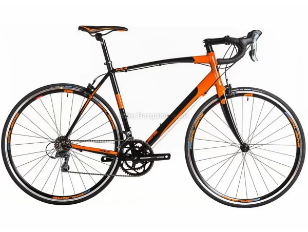 Calibre Rivelin Alloy Road Bike 2019 52cm, Orange, Black, Alloy, 8 Speed, Calipers, 10.9kg, Men's