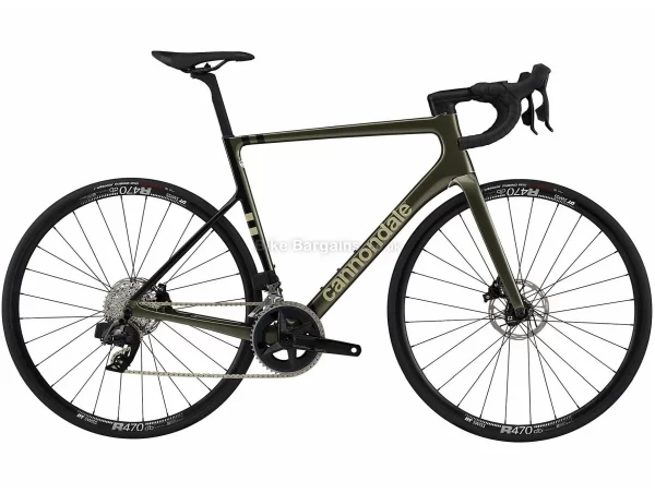 Cannondale Supersix Evo Disc Rival AXS Carbon Road Bike 2022 56cm, Green, Black, Carbon Frame, 700c Wheels, Rival 24 Speed Groupset, Disc Brakes, Double Chainring