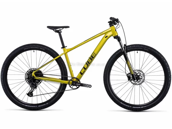 Cube Analog Alloy Hardtail Mountain Bike 2022 M, Grey, Red, Yellow, Black, Alloy Frame, 27.5" & 29" Wheels, SX Eagle 12 Speed Drivetrain, Disc Brakes, Hardtail with Front Suspension, Single Chainring, 13.8kg