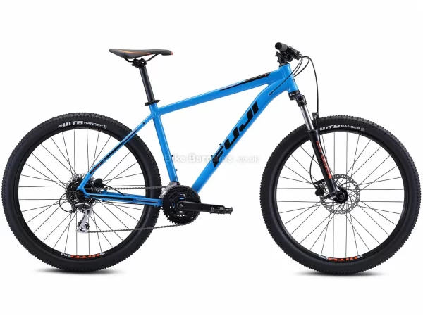 Fuji Nevada 27.5 1.7 Alloy Hardtail Mountain Bike 2022 17",19", Grey, Alloy Frame, 27.5" Wheels, Acera 24 Speed Drivetrain, Disc Brakes, Hardtail with Front Suspension, Triple Chainring, 14.44kg