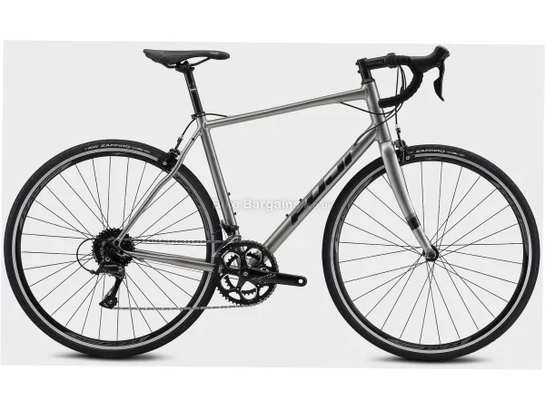 Fuji Sportif 2.1 Alloy Road Bike 2021 49cm, Silver, Black, Alloy Frame, 18 Speed, 700c Wheels, Caliper Brakes, Double Chainring