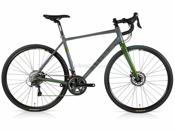 Merlin Malt G1 Tiagra Gravel Bike 2020 56cm, Grey, Green, Alloy, 20 Speed, Disc, 700c