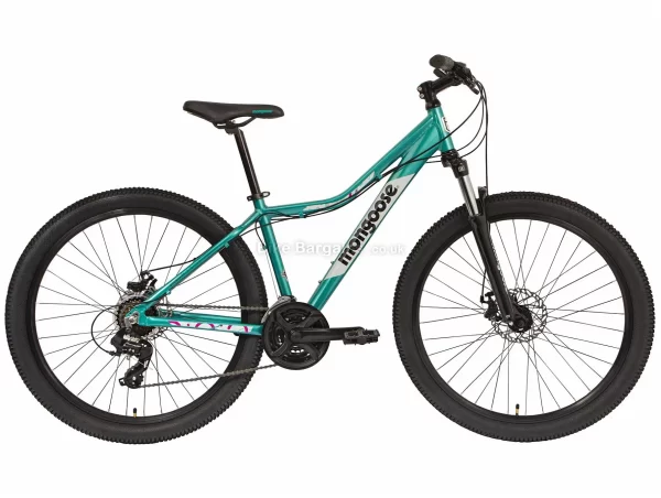 Mongoose Boundary 2 Ladies Alloy Mountain Bike 2020 S,M,L, Green, Black, Alloy Frame, Disc, 24 Speed, Triple Chainring, Hardtail