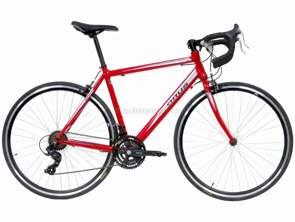 Orus Corsa Alloy Road Bike 54cm, Red, 700c wheels, Caliper Brakes, Triple Chainring, Alloy, 21 Speed
