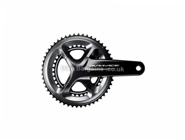 Shimano Dura Ace 9100 11 Speed Double Chainset 165mm, 170mm, 172.5mm, 175mm, Black, Alloy, 11 speed, Double Chainring, Road, 600g 