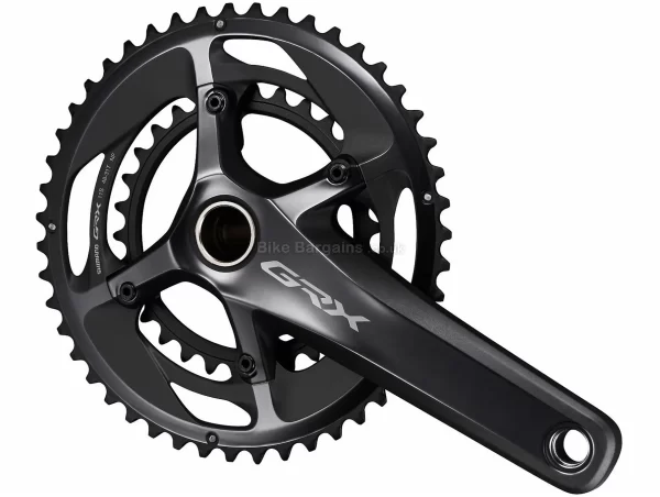 Shimano GRX 810 2x11 Speed Double Chainset 170mm, 172.5mm, 175mm, Black, 11 Speed, Double, 722g, Gravel, Cyclocross