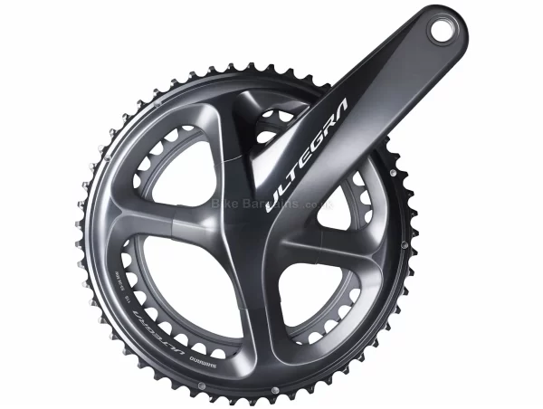 Shimano Ultegra R8000 11 Speed Double Chainset 165mm, 170mm, 172.5mm, 175mm, Grey, 11 Speed, Double, 681g, Road