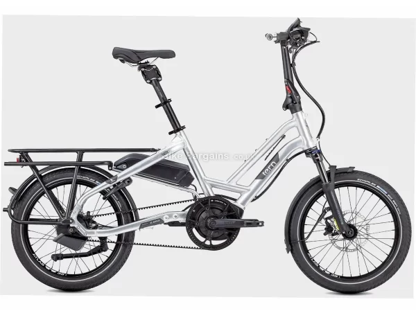 Tern HSD S+ Performance Alloy Cargo Electric Bike M, Silver, 20" Wheels, Alloy Frame, Disc Brakes, Single Speed Drivetrain, Single Chainring