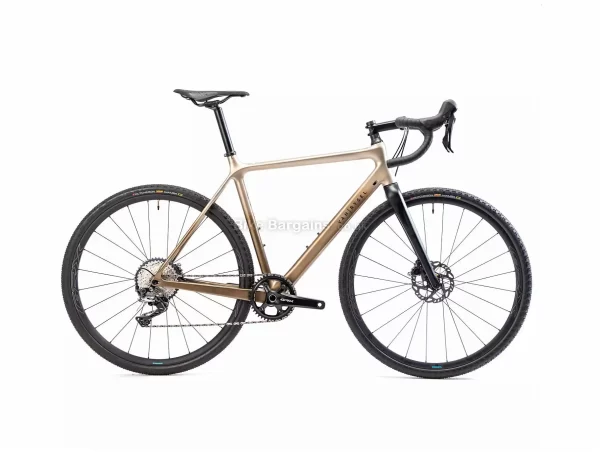 Van Rysel EDR CF GRX Carbon Gravel Bike S, Brown, Black, Carbon frame, 11 Speed, 700c wheels, 8.8kg, Disc Brakes, Single Chainring, Rigid Frame