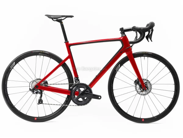 Van Rysel EDR CF Ultegra Disc Carbon Road Bike M, Black, Red, Carbon Frame, Ultegra 22 Speed, 700c Wheels, Disc Brakes, 7.7kg