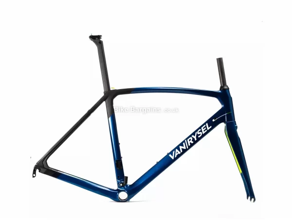 Van Rysel Ultra Road Bike Frame L, Blue, Black, Carbon Frame, Caliper Brakes, 700c Wheels