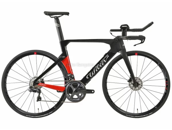Wilier Turbine Ultegra Di2 Carbon Triathlon Bike 2020 L,XL, Black, Red, Carbon Frame, Disc Brakes, 22 Speed, 700c Wheels, Double Chainring